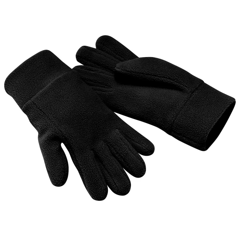 Image of Beechfield Beechfield Men Suprafleece Anti-Pilling Alpine Winter Gloves in Black Size: Small Black S Male 5055747772180