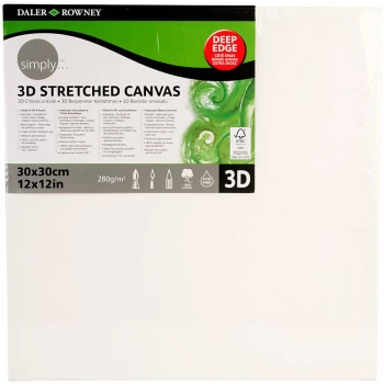 Image of Daler Rowney - 3D Stretched Canvas 30x30x4cm