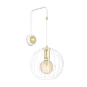 Image of Albio White Wall Lamp 1x E27