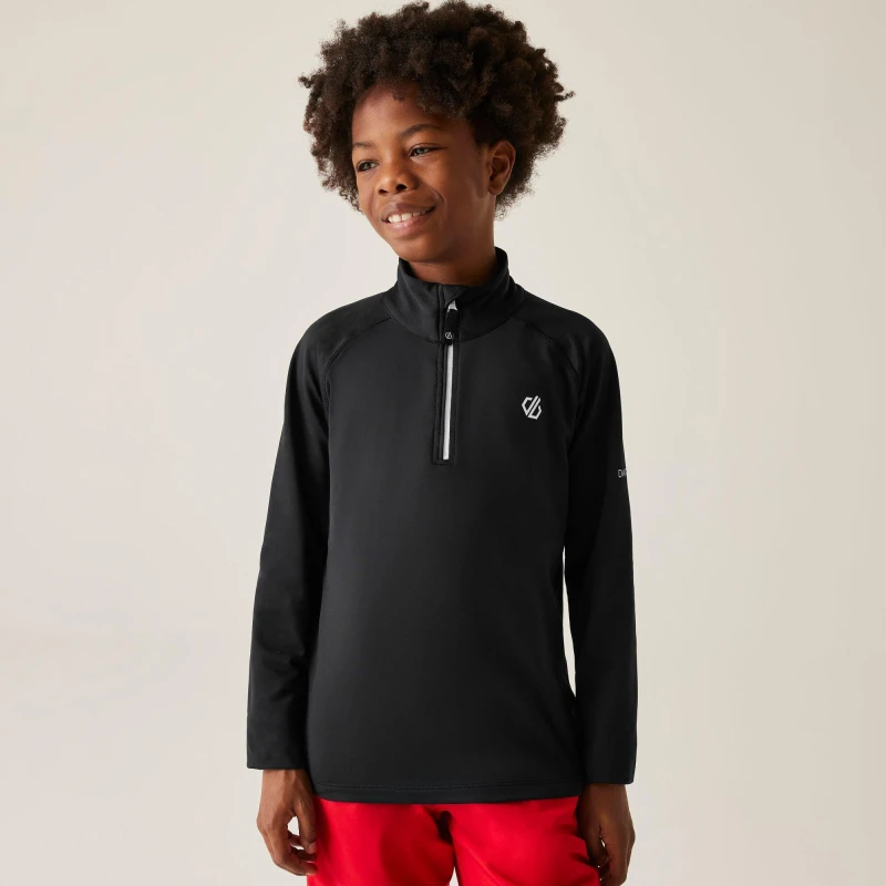 Image of Children's Thermal shirt Dare 2B Consist II Core Stretch Noir Unisex 5/6 ans