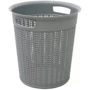 Image of JVL Loop 12L Grey Waste Paper Bin
