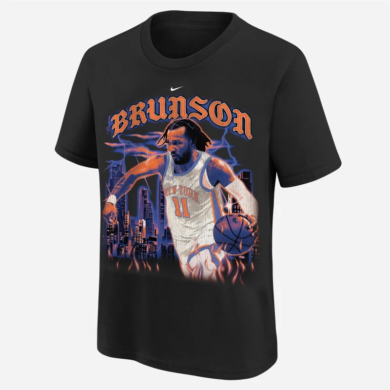 Image of Nike NBA City Edition Player T-Shirt Juniors New York Knicks unisex 8 Yr (S)