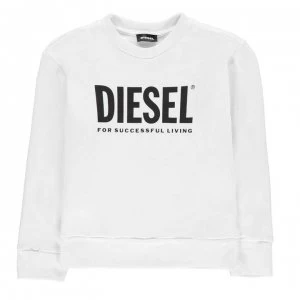 image of Diesel Logo Sweater - White