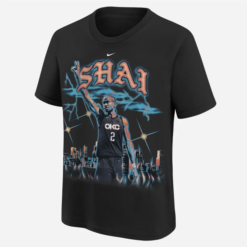 Image of Nike NBA City Edition Player T-Shirt Juniors Oklahoma City unisex 8 Yr (S)
