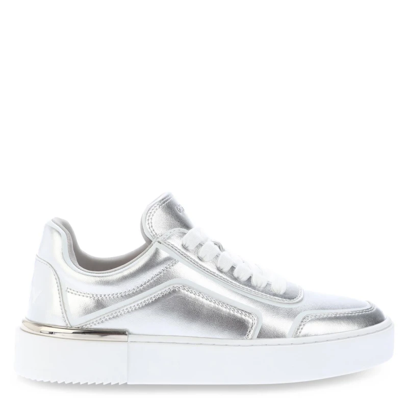 Image of DKNY Baylor Slip On Trainers Silver female UK 4