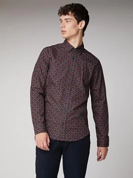 Image of Ben Sherman Long Sleeve Shirt - Rust, Rust, Size XL, Men
