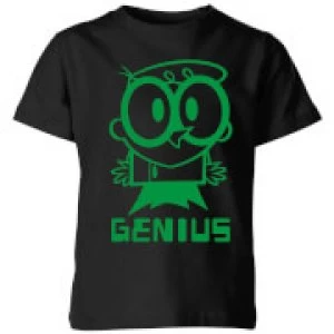 image of Dexters Lab Green Genius Kids T-Shirt - Black - 11-12 Years