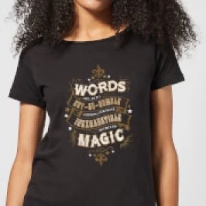 Image of Harry Potter Words Are, In My Not So Humble Opinion Womens T-Shirt - Black