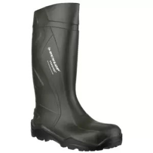 Image of Purofort+ Plain Rubber Wellingtons Green Size 36