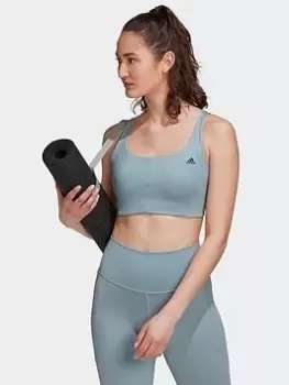 Image of adidas Coreflow Medium-support Bra, Brown, Size L, Women