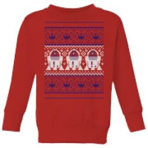 Image of Star Wars R2-D2 Knit Kids Christmas Sweatshirt - Red - 11-12 Years