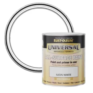 Image of Rust-Oleum Universal Paint Satin White 750ml