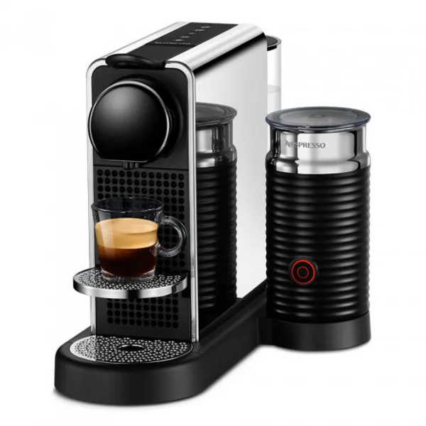 Nespresso CitiZ Platinum & Milk Stainless Steel D C121 Coffee Pod Coffee Maker