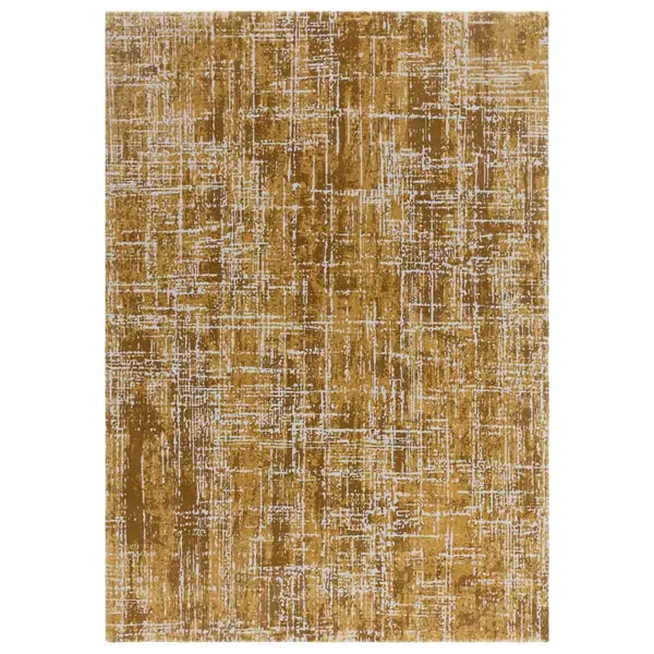 Image of Asiatic Kuza 160X230Cm Abstract Gold Rug KUZA1602300010