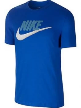 Image of Nike Brandmark Tee - Blue/White