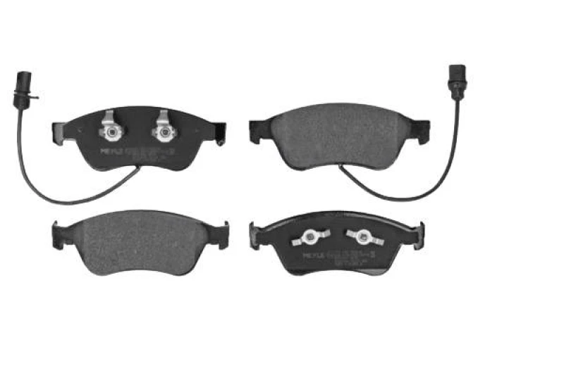 Image of MEYLE 025 238 9620/W Brake pad set Front Axle, incl. wear warning contact, Original Quality, with anti-squeak plate Brake Pad Set,disc brake (402)