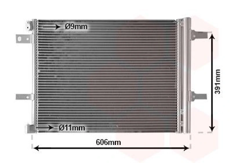 Image of VAN WEZEL Air conditioning condenser VAN WEZEL 09015704