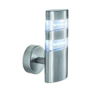 image of LED Outdoor Wall Light Satin Silver IP44