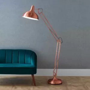 Image of Brushed Copper Metal Task Floor Lamp