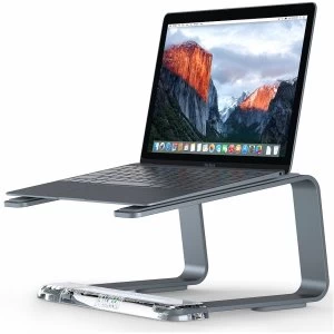 image of Griffin GC42029 Elevator Desktop Stand for Laptops Matte Space Gray Clear