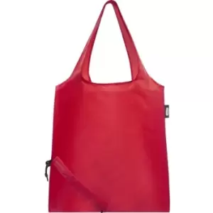 Image of Bullet Sabia Recycled Packaway Tote Bag (One Size) (Red) - Red