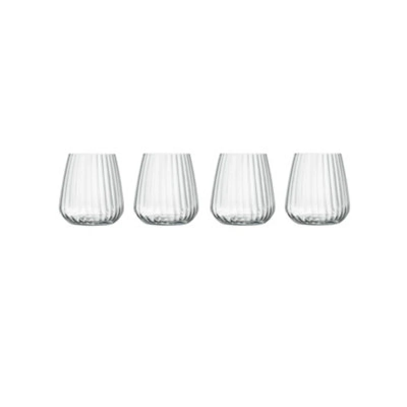 Image of Luigi Bormioli Optica Stemless Glasses - Dishwasher Safe, 450ml - Pack of 4 Clear