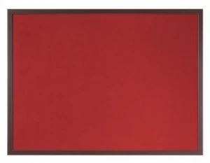 Bi-Office Earth-It Red Felt 120x90cm Cherry Wood 32 mm