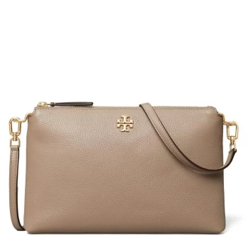 Image of Tory Burch Kira Pebble Zip Bag - Grey Heron