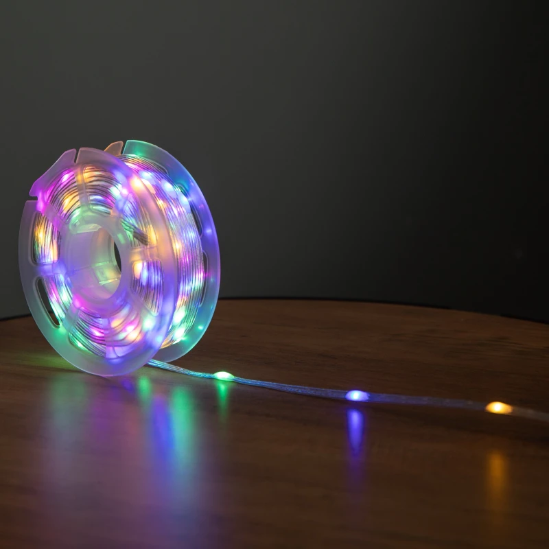Image of 15m Light up Christmas Two Tone String Lights with 200 Warm White & Multi-Coloured LEDs