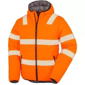 Image of Result Genuine Recycled Unisex Adult Ripstop Safety Jacket (L) (Fluorescent Orange) - Fluorescent Orange