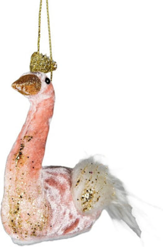 Image of Shatchi Swan Pink 12x13cm - Christmas Hanging Decoration Pink