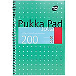 image of Pukka Pad Jotta Pad 8520-MET Metallic B5 Ruled 8mm Lines Green 3 pieces of 100 sheets