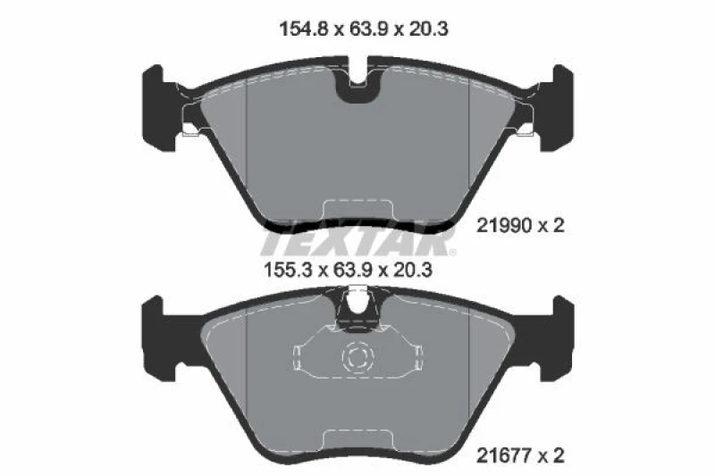 Image of Brake pad set TEXTAR 2199003