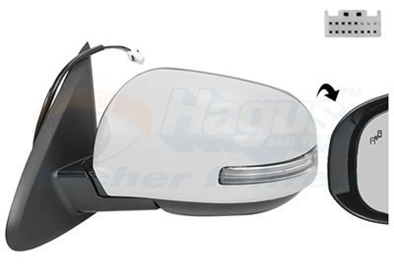 Image of VAN WEZEL Wing mirror VAN WEZEL 3279827