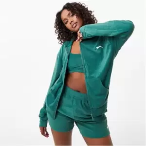 image of Slazenger ft. Wolfie Cindy Towelling Zip Hoodie - Green