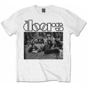 Image of The Doors Jim On Floor Mens White T Shirt: XXL