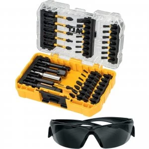 image of DEWALT 38 Piece FlexTorq Impact Screwdriver Bit Set and Safety Glasses