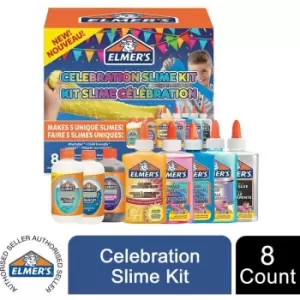 image of Slime Kit Celebration 8 Assorted Magical Liquid Slime Activators & Glues - Elmer's