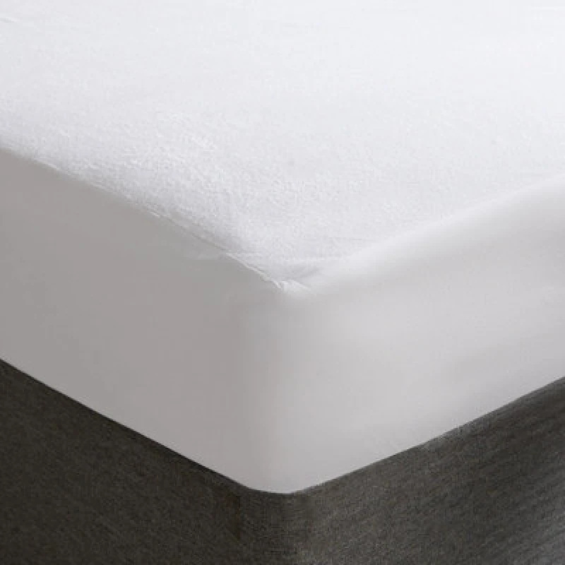 Image of OHS OHS Waterproof Mattress Protector Terry Fleece Topper Elasticated Soft Fitted Sheet in White Size: Single Fitted White Single Fitted Unisex 5027