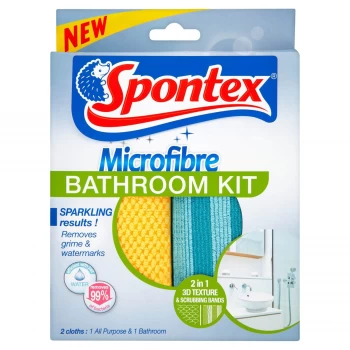 image of Spontex Microfibre Bathroom Kit