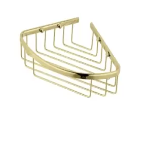 image of Brass Corner Shower Caddy- Arissa