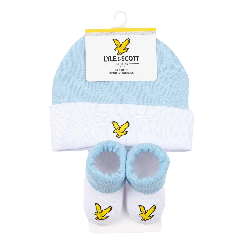 Image of Lyle and Scott Eagle Badge Bootie Set - Blue Blue Child