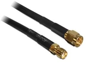 image of DeLOCK 10m SMA m/f coaxial cable CFD200 Black