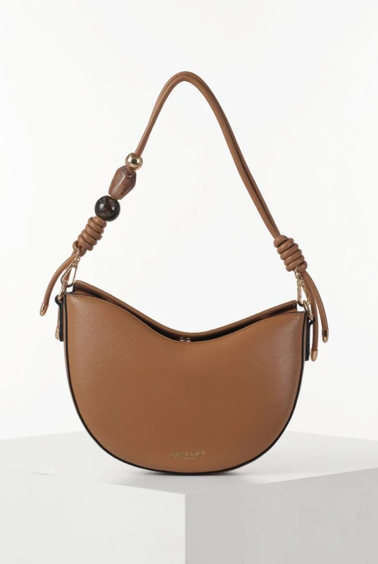 Image of Luella Grey Womens 'Cora' Saddle Crossbody in Tan Tan Female One Size