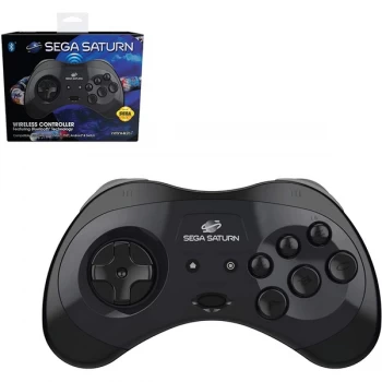 image of Retro-Bit Official Sega Saturn Wireless Bluetooth Controller for PC/Switch & Android