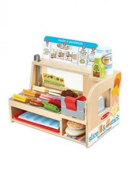 Image of Melissa & Doug Wooden Slice & Stack Sandwich Counter