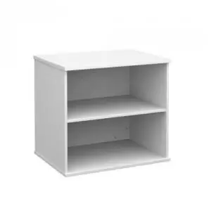 image of Deluxe desk high bookcase 600mm deep - white