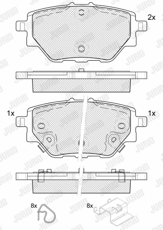 Image of Brake pad set JURID 575158J