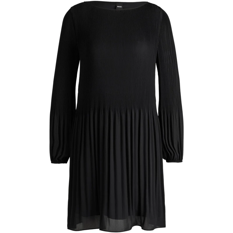 Image of Boss Womens Dasie Skater Dress, Skater Dress Design Black female 4 (XXS)