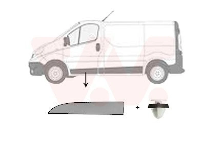 Image of VAN WEZEL Door moulding trim VAN WEZEL 4396401